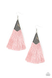 In Full PLUME - Pink Earrings - Paparazzi Accessories