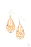 Glowing Tranquility - Gold Earrings - Paparazzi Accessories