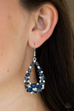 To BEDAZZLE, Or Not To BEDAZZLE - Blue Earrings - Paparazzi Accessories