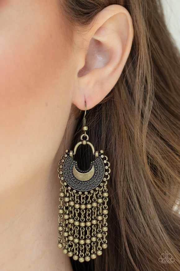 Catching Dreams - Brass Earrings - Paparazzi Accessories