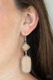 You WOOD Be So Lucky - Brown Earrings - Paparazzi Accessories