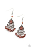 Floating On HEIR - Brown Earrings - Paparazzi Accessories