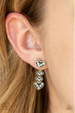 Heartthrob Twinkle - Brass Earrings - Paparazzi Accessories