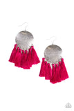 Tassel Tribute - Pink Earrings - Paparazzi Accessories