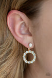 Diamond Halo - Gold Earrings - Paparazzi Accessories