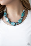 Prehistoric Fashionista - Blue Necklace - Paparazzi Accessories