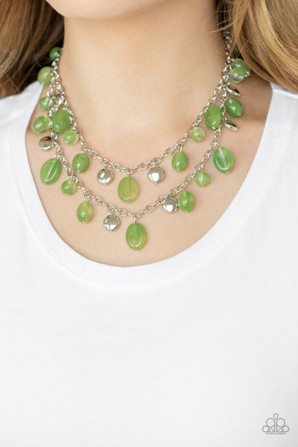 Rainbow Shine - Green Necklace - Paparazzi Accessories