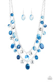 Rainbow Shine - Blue Necklace - Paparazzi Accessories