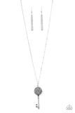 Key Keepsake - Silver Necklace - Paparazzi Accessories