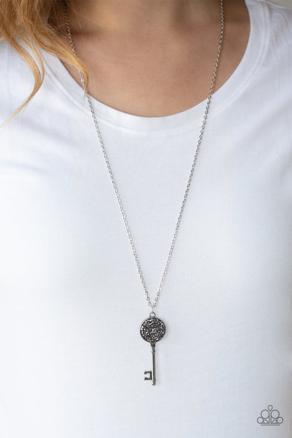 Key Keepsake - Silver Necklace - Paparazzi Accessories