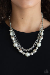 5th Avenue Romance - White Necklace - Paparazzi Accessories