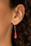 Fleur de Fringe - Red Necklace - Paparazzi Accessories