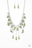 Fleur de Fringe - Green Necklace - Paparazzi Accessories