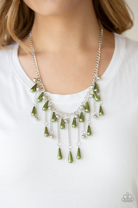Fleur de Fringe - Green Necklace - Paparazzi Accessories