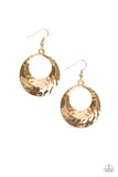 Savory Shimmer - Gold Earrings - Paparazzi Accessories