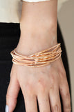 City Stretch - Rose Gold Bracelet - Paparazzi Accessories