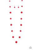 5th Avenue Frenzy - Red necklace - Paparazzi Accessories