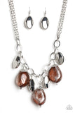 Looking Glass Glamorous - Brown Necklace - Paparazzi Accessories