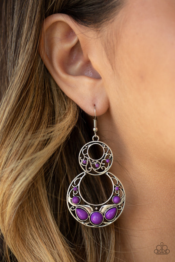 West Coast Whimsical - Purple Earrings - Paparazzi Accessories
