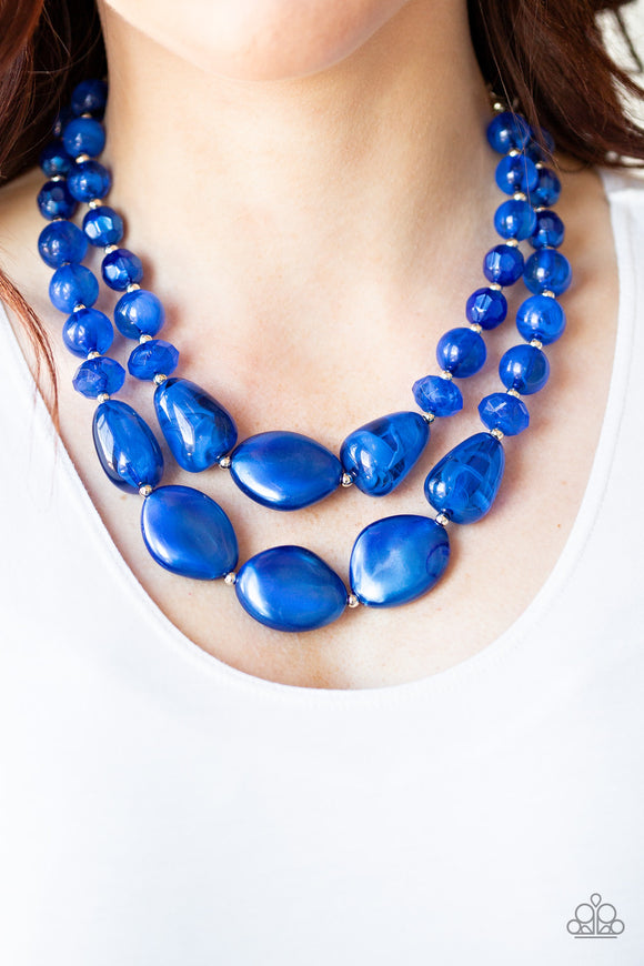 Beach Glam - Blue Necklace - Paparazzi Accessories