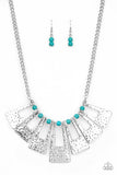Terra Takeover - Blue Necklace - Paparazzi Accessories