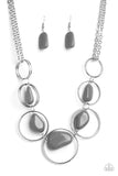 Travel Log - Silver Necklace - Paparazzi Accessories