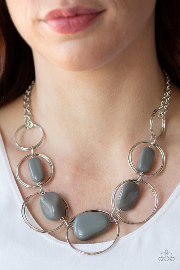 Travel Log - Silver Necklace - Paparazzi Accessories