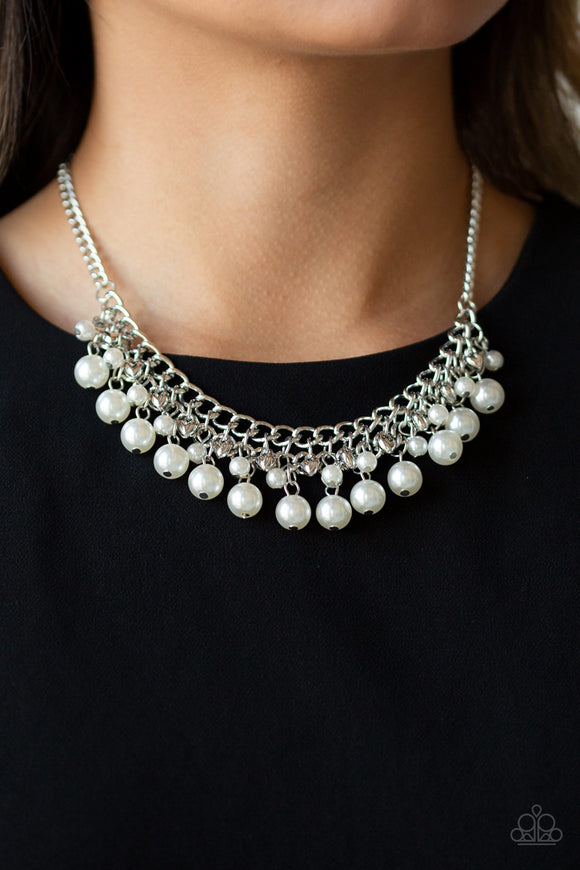 Duchess Dior - White Necklace - Paparazzi Accessories