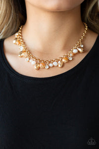 Downstage Dazzle - Gold Necklace - Paparazzi Accessories
