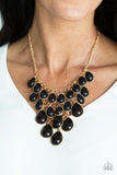 Shop Til You TEARDROP - Black Necklace - Paparazzi Accessories
