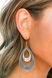Sahara Sublime - Silver Earrings - Paparazzi Accessories