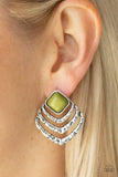 Rebel Ripple - Green Earrings - Paparazzi Accessories