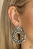 Texture Takeover - Silver Earrings - Paparazzi Accessories