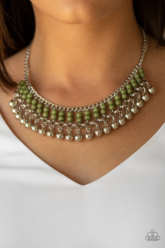 Beaded Bliss - Green Necklace - Paparazzi Accessories