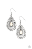 Simply Sedimentary - White Earrings - Paparazzi Accessories