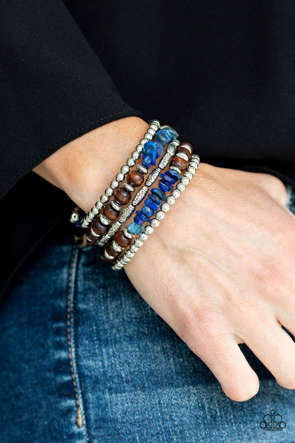 Soul Searchin - Blue Bracelet - Paparazzi Accessories