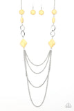 Desert Dawn - Yellow Necklace - Paparazzi Accessories