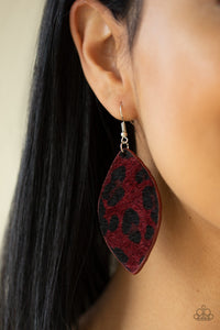 GRR-irl Power! - Red Earring - Paparazzi Accessories