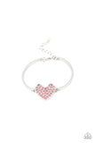 Heart-Stopping Shimmer - Pink Bracelet - Paparazzi Accessories