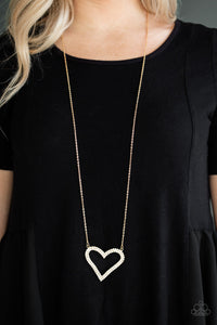 Pull Some HEART-strings - Gold Necklace - Paparazzi Accessories