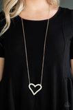 Pull Some HEART-strings - Gold Necklace - Paparazzi Accessories