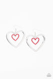 Heart Candy Couture - Red Earrings - Paparazzi Accessories