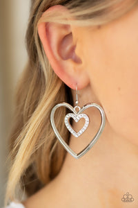 Heart Candy Couture - White Earrings - Paparazzi Accessories