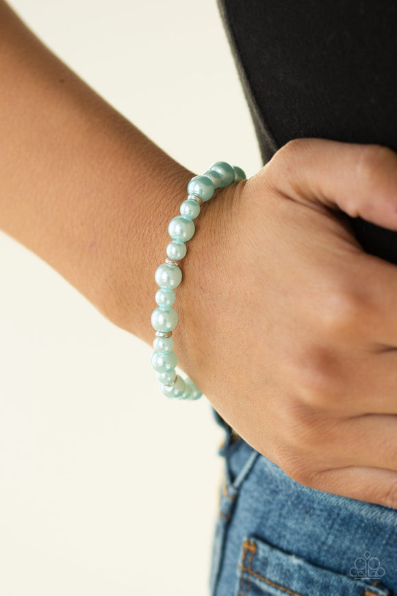 Powder and Pearls - Blue Bracelet - Paparazzi Accessories