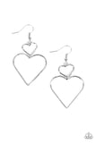 Heartbeat Harmony - Silver Earrings - Paparazzi Accessories