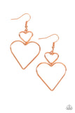 Heartbeat Harmony - Copper Earrings - Paparazzi Accessories