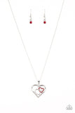 Cupid Charm - Red Necklace - Paparazzi Accessories