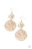 Palm Oasis - Gold Earrings - Paparazzi Accessories
