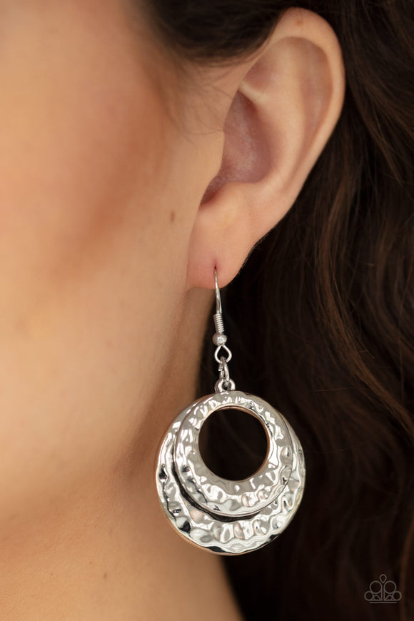 Perfectly Imperfect - Silver Earrings - Paparazzi Accessories