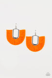 Tassel Tropicana - Orange Earrings - Paparazzi Accessories